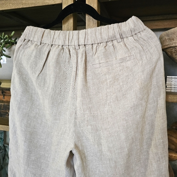 Quince Natural Linen Wide Leg Trouser Size M - Picture 6 of 9